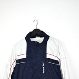 Vintage Reebok windbreaker track jacket tracksuit trackie jumper in white and blue with red stripes