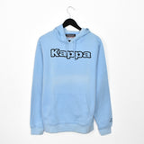 Vintage Kappa hoodie pullover sweatshirt windbreaker fleece track jacket in baby blue