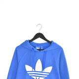 Vintage Adidas hoodie long sleeve sweatshirt track jacket fleece windbreaker jumper in bright blue