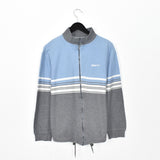 Vintage arena zip up tracksuit track jacket trackie sweater jumper sweatshirt pullover long sleeve in grey and baby blue
