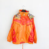 Vintage Ellesse windbreaker tracksuit track jacket trackie sweater jumper pullover sweatshirt long sleeve in bright orange