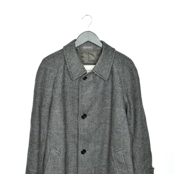 Vintage Aquascutum long coat trench coat pea coat jacket in grey