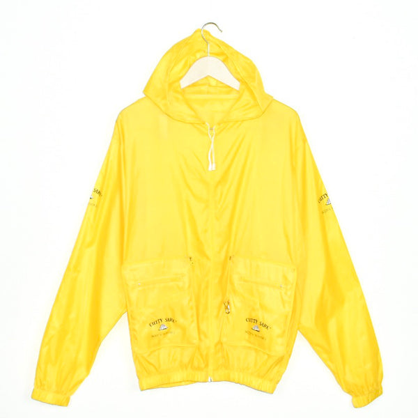 Vintage windbreaker fleece pullover in yellow