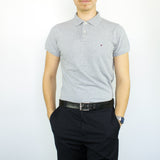 Vintage Tommy Hilfiger polo shirt t-shirt pullover in gray