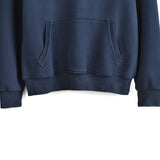 Vintage Adidas hoodie pullover sweatshirt windbreaker fleece track jacket jumper in dark blue and white