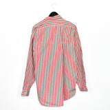 Vintage Ralph Lauren button down formal shirt long sleeve blouse top in green and red stripes