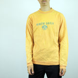 Vintage North Sails sweatshirt jumper sweater pullover hoodie in yellow