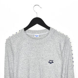 Vintage arena sweatshirt longsleeve tee pullover jumper in grey
