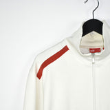 Vintage Puma jumper zip up jacket hoodie pullover sweatshirt windbreaker fleece track in white and red