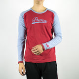 Vintage Puma sweatshirt jumper sweater pullover hoodie in red and light blue