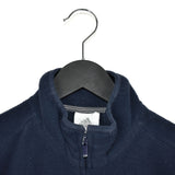 Vintage Adidas zip up fleece jacket sweatshirt longsleeve tee pullover jumper in navy blue