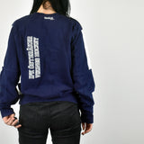Vintage Reebok sweatshirt jumper sweater pullover hoodie in navy blue