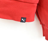 Vintage Puma hoodie long sleeve sweatshirt pullover jumper fleece in bright red and grey
