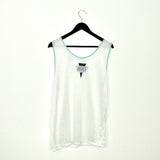 Vintage Asics sleeveless t-shirt top blouse tee in white