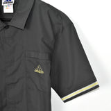 Vintage Adidas polo shirt short sleeve top in dark grey