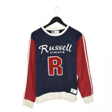 Vintage Russell Athletic sweatshirt longsleeve tee pullover jumper in dark blue red and white
