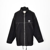 Vintage Adidas long jacket windbreaker track jacket bomber jacket in black