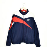 Vintage Reebok tracksuit trackie jacket zip up sweater in white red and dark blue