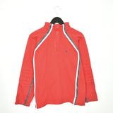 Vintage Champion quarter zip up sweater jumper sweatshirt pullover long sleeve tracksuit trackie jacket in red white and black