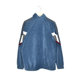Vintage Diadora velvet tracksuit trackie jacket zip up sweater in dark blue