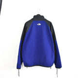 Vintage The North Face zip up tracksuit fleece track jacket trackie sweater windbreaker jumper sweatshirt pullover long sleeve in blue and black.