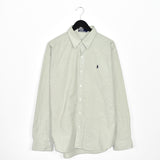 Vintage Ralph Lauren button down formal shirt long sleeve blouse top in pale green