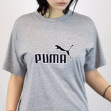 Vintage Puma t-shirt top blouse tee in gray