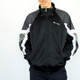 Vintage Champion tracksuit track jacket fleece windbreaker in black