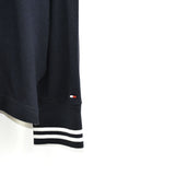 Vintage Tommy Hilfiger long sleeve polo shirt t-shirt top sweatshirt jumper in dark blue