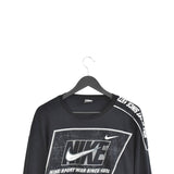 Vintage Nike thin material longsleeve tee pullover sweatshirt sweater jumper fleece in black