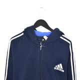 Vintage Adidas zip up hoodie pullover sweatshirt windbreaker fleece track jacket in blue