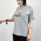 Vintage Puma t-shirt top blouse tee in gray