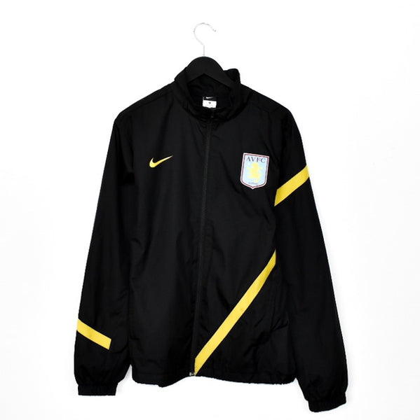 Vintage Nike AVFC zip up tracksuit track jacket trackie sweater windbreaker jumper sweatshirt pullover long sleeve in black and yellow