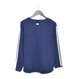 Vintage Adidas V-neck longsleeve tee pullover sweatshirt in blue