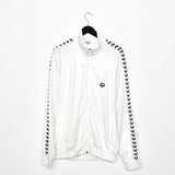 Vintage Arena windbreaker fleece track jacket bomber jacket in purple white and black