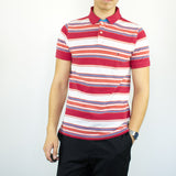 Vintage Tommy Hilfiger striped 90s style polo shirt t-shirt pullover in red and white