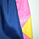 Vintage Ellesse pullover button up jacket windbreaker tracksuit track jacket trackie sweater jumper sweatshirt long sleeve in dark blue and rainbow