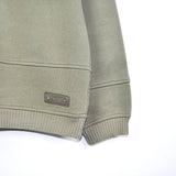 Vintage Champion half zip up sweater jumper pullover fleece track jacket hoodie in dark green