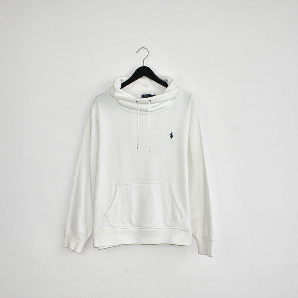 Vintage Ralph Lauren Polo jumper longsleeve tee pullover sweater windbreaker fleece track jacket crewneck in white