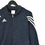 Vintage Adidas zip up sweatshirt longsleeve tee pullover jumper in dark blue and white