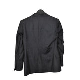 Vintage Gianfranco Ferre blazer bomber jacket windbreaker zip up tracksuit track jacket trackie sweater jumper sweatshirt pullover long sleeve in striped navy