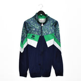 Vintage Errea jacket track windbreaker coat pullover bomber jacket trench coat in blue and green