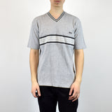 Vintage Hugo Boss v-neck t-shirt top blouse tee in gray