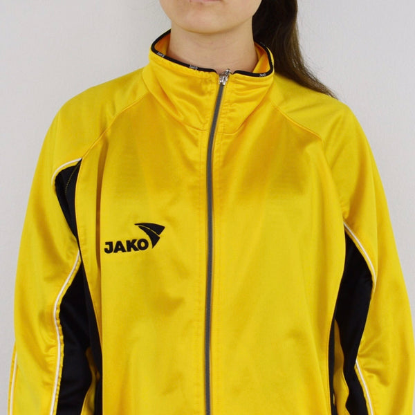 🚚✈️CHECK ALL PICS FOR MEASUREMENTS❗️WORLDWIDE POSTAGE❗️ YELLOW JAKO TRACKSUIT JACKET SIZE S