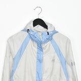 Vintage Helly Hansen zip up track jacket windbreaker sweatshirt longsleeve tee pullover jumper in white and light blue