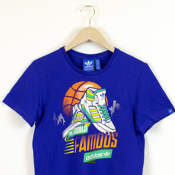 Vintage Adidas t-shirt top blouse tee in blue