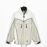 Vintage Helly Hansen jacket bomber zip up track jacket windbreaker sweatshirt longsleeve tee pullover jumper in milky white/grey