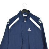Vintage Adidas windbreaker fleece track jacket bomber jacket in blue