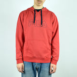 Vintage Fila hoodie jumper sweater pullover in red
