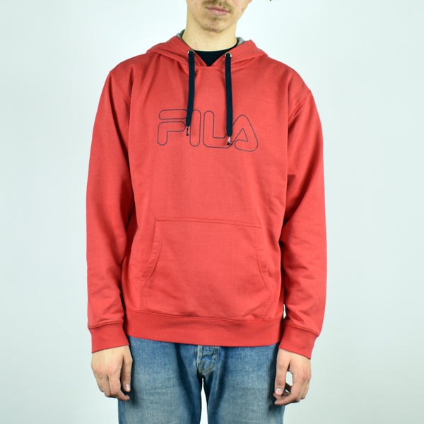 Vintage Fila hoodie jumper sweater pullover in red